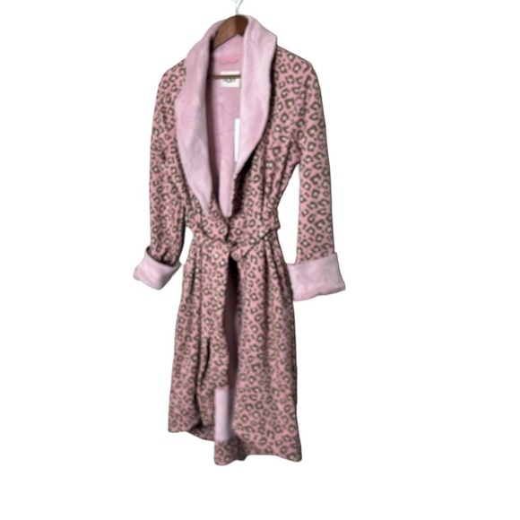 UGG Duffield II Double Knit Fleece Luxurious Pink Heather Robe - Picture 9 of 16